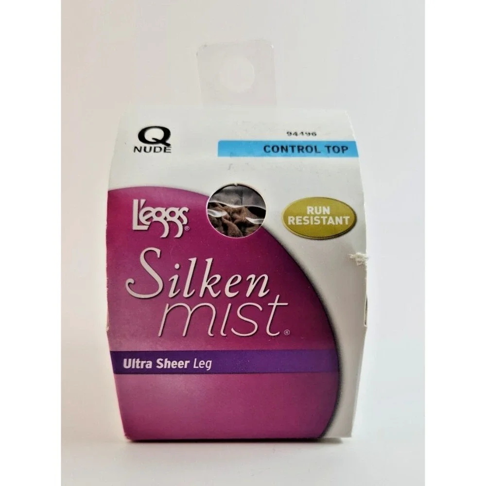 L'eggs Silken Mist Ultra Sheer Leg Control Top Pantyhose Size Q‎ Nude 94496